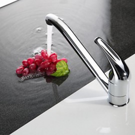 Zeitgenössisch Standard Spout deckenmontiert drehbarer with Keramisches Ventil Einhand Ein Loch for Chrom, Waschbecken Wasserhahn /