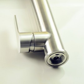 Zeitgenössisch Pull-out / Pull-down Becken Mit ausziehbarer Brause / drehbarer with Keramisches Ventil Einhand Ein Loch for Gebürsteter