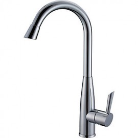 Zeitgenössisch Hoch / High-Arc Mittellage drehbarer with Keramisches Ventil Einhand Ein Loch for Gebürsteter Nickel, Armatur für die