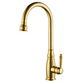 Antik Hoch / High-Arc Mittellage drehbarer with Keramisches Ventil Einhand Ein Loch for Ti-PVD, Armatur für die Küche