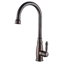 Antik Hoch / High-Arc Mittellage drehbarer with Keramisches Ventil Einhand Ein Loch for Ti-PVD, Armatur für die Küche