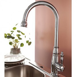 Antik Hoch / High-Arc Mittellage drehbarer with Keramisches Ventil Einhand Ein Loch for Ti-PVD, Armatur für die Küche