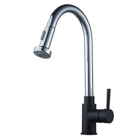 Zeitgenössisch / Modern Pull-out / Pull-down / Standard Spout Becken Regendusche / Breite spary / Mit ausziehbarer Brause / drehbarerwith