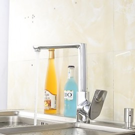 Zeitgenössisch Bar / Prep deckenmontiert Wasserfall with Keramisches Ventil Einhand Ein Loch for Chrom, Armatur für die Küche