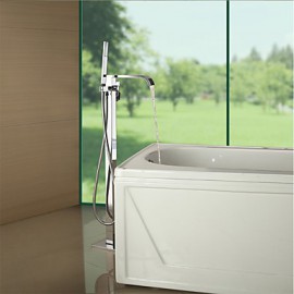 Zeitgenössisch / Art déco/Retro / Modern Badewanne & DuscheWasserfall / Breite spary / Handdusche inklusive / Bodenstand / Mit