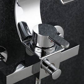Zeitgenössisch / Art déco/Retro / Modern Badewanne & Dusche Wasserfall / Handdusche inklusive with Keramisches VentilEinzigen Handgriff