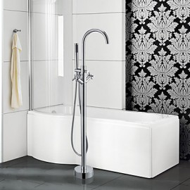 Zeitgenössisch / Art déco/Retro / Modern Badewanne & DuscheWasserfall / Breite spary / Handdusche inklusive / Bodenstand / Mit