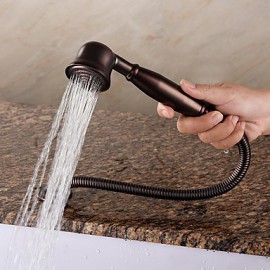 Modern Romanische Wanne LED / Wasserfall / Handdusche inklusive with Keramisches Ventil Einhand Drei Löcher for Bronze mit ölschliff,