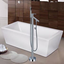 Zeitgenössisch / Art déco/Retro / Modern Badewanne & DuscheWasserfall / Breite spary / Handdusche inklusive / Bodenstand / Mit