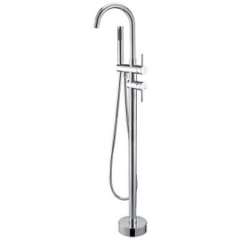 Zeitgenössisch Badewanne & Dusche Breite spary / Handdusche inklusive / Bodenstand with Keramisches Ventil Zwei Griffe Ein Loch for