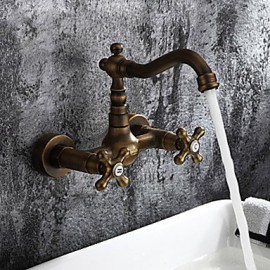 Antik / Traditionell / Art déco/Retro Romanische Wanne Breite spary with Messingventil Zwei Griffe Zwei Löcher for Antikes Messing,
