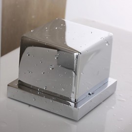 Zeitgenössisch Romanische Wanne LED / Wasserfall with Keramisches Ventil Zwei Griffe Drei Löcher for Chrom, Badewannenarmaturen