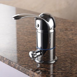 Zeitgenössisch Romanische Wanne LED / Wasserfall / Handdusche inklusive with Keramisches Ventil Einhand Drei Löcher for Chrom,