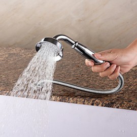 Zeitgenössisch Romanische Wanne LED / Wasserfall / Handdusche inklusive with Keramisches Ventil Einhand Drei Löcher for Chrom,