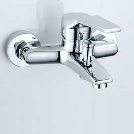 Zeitgenössisch Badewanne & Dusche Breite spary / Handdusche inklusive with Keramisches Ventil Einzigen Handgriff Zwei Löcher for Chrom,