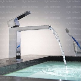 Zeitgenössisch Badewanne & Dusche Wasserfall with Keramisches Ventil Einhand Ein Loch for Chrom, Duscharmaturen / Badewannenarmaturen