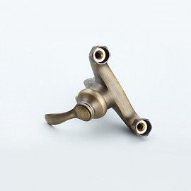 Antik Badewanne & Dusche Handdusche inklusive with Keramisches Ventil Einzigen Handgriff Zwei Löcher for Antikes Messing,