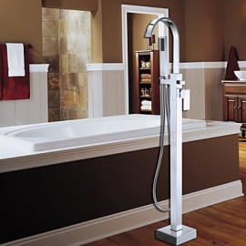 Zeitgenössisch Badewanne & Dusche Handdusche inklusive / Bodenstand with Keramisches Ventil Einhand Ein Loch for Chrom,