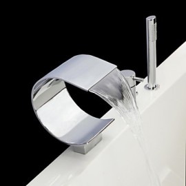 Zeitgenössisch Badewanne & Dusche Wasserfall / Handdusche inklusive with Keramisches Ventil Einhand Drei Löcher for Chrom,