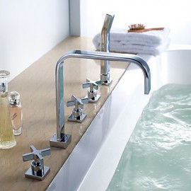 Zeitgenössisch / Art déco/Retro / Modern Badewanne & DuscheWasserfall / Regendusche / Breite spary / Handdusche inklusive / Mit