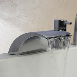 Zeitgenössisch Badewanne & Dusche Wasserfall / Handdusche inklusive with Keramisches Ventil Einhand Drei Löcher for Chrom,