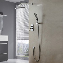Zeitgenössisch Duschsystem Regendusche / Handdusche inklusive with Keramisches Ventil Einhand-Vierloch for Chrom, Duscharmaturen
