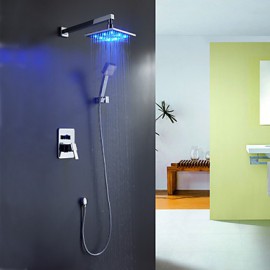 Duscharmaturen, Moderne with Chrom Ein Griff Vier Löcher, Feature for LED / Wasserfall
