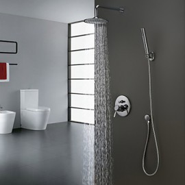 Zeitgenössisch Duschsystem Regendusche / Handdusche inklusive with Keramisches Ventil Einhand-Vierloch for Chrom, Duscharmaturen