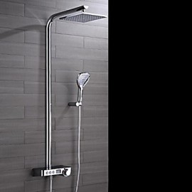 Duscharmaturen-Zeitgenössisch-Regendusche / Handdusche inklusive-Messing(Chrom)