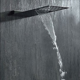 Zeitgenössisch Duschsystem Wasserfall / Regendusche with Keramisches Ventil Zwei Griffe Ein Loch for Chrom, Duscharmaturen