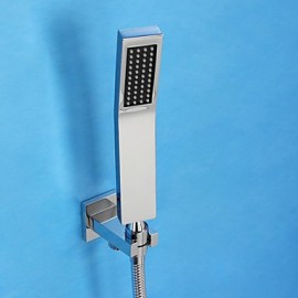 Zeitgenössisch Wandmontage Thermostatische / Regendusche / Handdusche inklusive with Keramisches Ventil Zwei Griffe Drei Löcher for