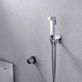 Zeitgenössisch Wandmontage Thermostatische with Messingventil Einzigen Handgriff Zwei Löcher for Chrom, Bidet Wasserhahn