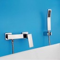 Zeitgenössisch / Modern Badewanne & Dusche Breite spary with Keramisches Ventil Einzigen Handgriff Zwei Löcher for Chrom,