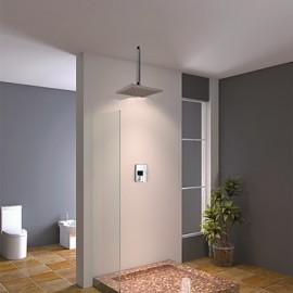 Zeitgenössisch Wandmontage Regendusche with Keramisches Ventil Einzigen Handgriff Zwei Löcher for Chrom, Duscharmaturen