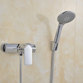 Zeitgenössisch Badewanne & Dusche Wasserfall with Keramisches Ventil Einzigen Handgriff Zwei Löcher for Chrom , Duscharmaturen