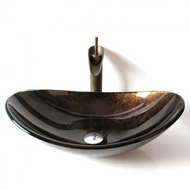 Antik T12*L540*W360*H165 Rechteckig Sink Material ist HartglasWaschbecken für Badezimmer / Armatur für Badezimmer / Einbauring für