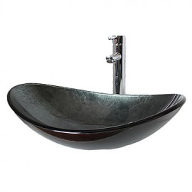 Zeitgenössisch T12*L540*W360*H165 Rechteckig Sink Material ist HartglasWaschbecken für Badezimmer / Armatur für Badezimmer / Einbauring