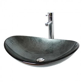 Zeitgenössisch T12*L540*W360*H165 Rechteckig Sink Material ist HartglasWaschbecken für Badezimmer / Armatur für Badezimmer / Einbauring