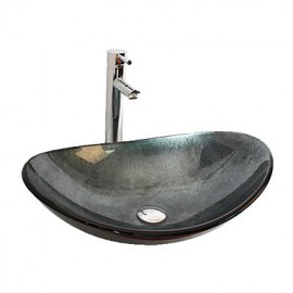 Zeitgenössisch T12*L540*W360*H165 Rechteckig Sink Material ist HartglasWaschbecken für Badezimmer / Armatur für Badezimmer / Einbauring