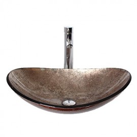 Zeitgenössisch T12*L540*W360*H165 Rechteckig Sink Material ist HartglasWaschbecken für Badezimmer / Armatur für Badezimmer / Einbauring