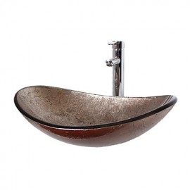 Zeitgenössisch T12*L540*W360*H165 Rechteckig Sink Material ist HartglasWaschbecken für Badezimmer / Armatur für Badezimmer / Einbauring