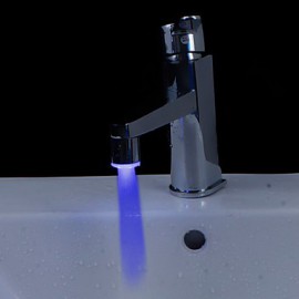 Stilvolles, per Wasser betriebenes LED Wasserhahn-Licht fürs Bad (aus Kunststoff, verchromt)