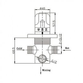 Thermostat-Ventil verchromt