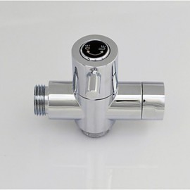 Chrom-G1 / 2 (1/2 '') t-Adapter, Messing Ventileinsatz aus Messing Dusche Wasserabscheider Bad Dusche oder Bidet