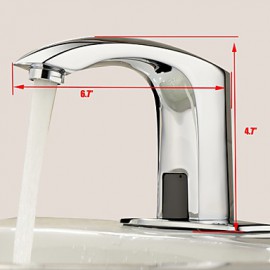 Zeitgenössisch Mittellage berühren / berührungslos with Messingventil Hände frei Ein Loch for Chrom, Waschbecken Wasserhahn