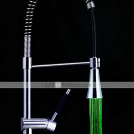 rote Farbe Küchenspüle Universaladapter LED Wasserhahn Düse (monochrom)