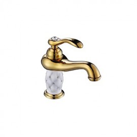 Antik Mittellage Einhand Ein Loch in Ti-PVD Waschbecken Wasserhahn