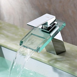 Badarmaturen, Moderne with Chrom Ein Griff Ein Loch, Feature for Wasserfall / Mittelset