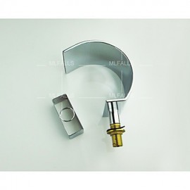 Zeitgenössisch deckenmontiert Wasserfall / Handdusche inklusive with Keramisches Ventil Einhand Drei Löcher for Chrom, Duscharmaturen