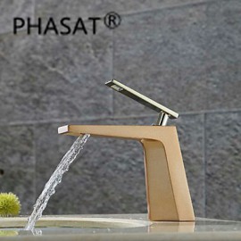 Art déco/Retro deckenmontiert Wasserfall with Keramisches Ventil Einhand Ein Loch for Korrektur Artikel, Waschbecken Wasserhahn